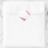 Witte honkbal met rood getikt hart sticker (Tas)