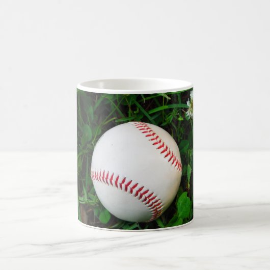 Witte honkbal met rood getikt koffiemok (Center)