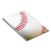 Witte honkbal met rood getikt notitieboek (Rechterzijde)