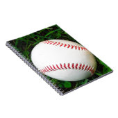 Witte honkbal met rood getikt notitieboek (Rechterzijde)