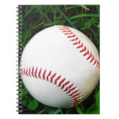 Witte honkbal met rood getikt notitieboek (Voorkant)