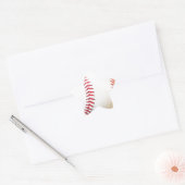 Witte honkbal met rood getikt ster sticker (Envelop)
