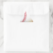 Witte honkbal met rood getikt sticker (Tas)