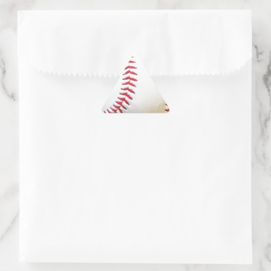 Witte honkbal met rood getikt sticker (Tas)