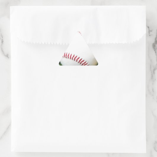 Witte honkbal met rood getikt sticker (Tas)