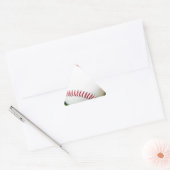 Witte honkbal met rood getikt sticker (Envelop)