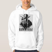 Witte Hoodie in Commando-stijl – Vet en strak desi (Voorkant)