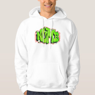 Witte Hoodie met Neon Graffiti
