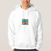 witte hoodie met ontwerp (Voorkant)