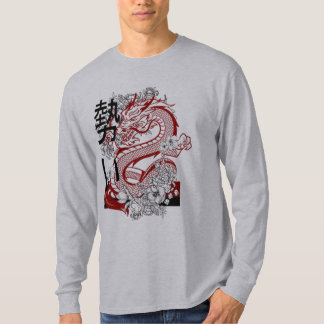 Witte Hoodie met Red Dragon Graphic Design T-shirt