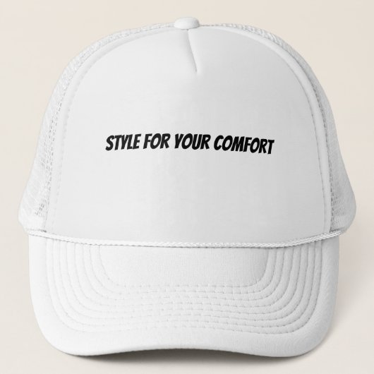 Witte hoofdpet trucker pet (Voorkant)
