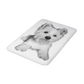 Witte hoogland estie-zwart badmat (Gekanteld)