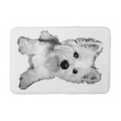 Witte hoogland estie-zwart badmat (Voorkant)