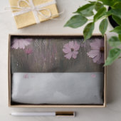 Witte Hoogland Koe Roze Wildflowers Decoupage Tissuepapier (Geschenk)