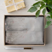 Witte Hoogland Koe Roze Wildflowers Schilderij Tissuepapier (Geschenk)