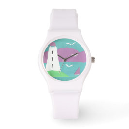 Witte horloge met vuursteentje