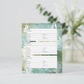 Witte hortensia adresboek pagina (Staand voorkant)