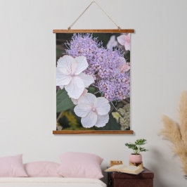 Witte Hortensia Aspera Bloemen Bloemen Hangend Wandkleed