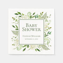 Witte Hortensia Baby Shower Servet
