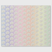 Witte hortensia bloeit op de regenboog cadeaupapier (Vlak)