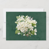 Witte Hortensia Bloem Vlinder Proefdinermaal Kaart (Achterkant)