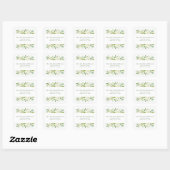 Witte Hortensia Bloemen Bruiloft Adres Vierkante Sticker (Vel)