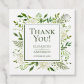 Witte Hortensia Bloemen Bruiloft Bedankt Bedankjes Labels (Achterkant)
