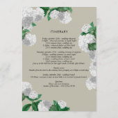 Witte Hortensia Bloemengroen Huwelijksprogramma Programmakaart (Achterkant)
