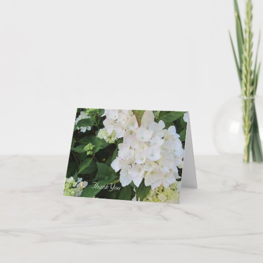 Witte Hortensia Dank Je Wel Bedankkaart (Voorkant)