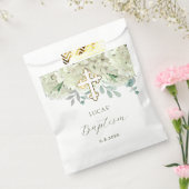 Witte hortensia doop bedankzakje (Gezegeld)