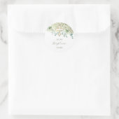 Witte Hortensia Doopsticker Ronde Sticker (Tas)