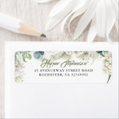 Witte hortensia en groen modern etiket (Insitu)