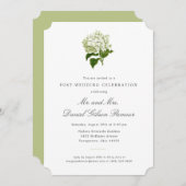 Witte Hortensia Grandmillennial Post-Wedding Party Kaart (Voorkant / Achterkant)