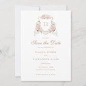 Witte Hortensia Groene Krans Save the Date Kaart (Voorkant)