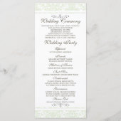  witte hortensia huwelijksceremonie programma programmakaart (Achterkant)