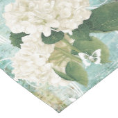 Witte hortensia korte tafelloper (Hoek)