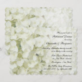 Witte Hortensia Oefenavond Eetkamer Uitnodiging (Voorkant / Achterkant)