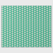 Witte hortensia op groen cadeaupapier (Vlak)