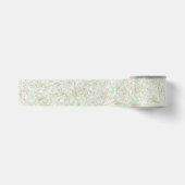 Witte hortensia op Mint Green Satijnen Lint (Voorkant)