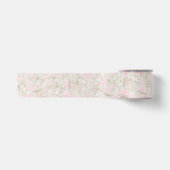 Witte hortensia op pastel roze satijnen lint (Voorkant)