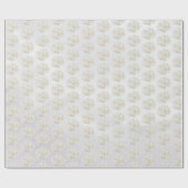 Witte hortensia op wit cadeaupapier (Vlak)