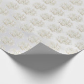 Witte hortensia op wit cadeaupapier (Hoek)