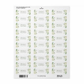Witte Hortensia Retouradres Etiket (Full Sheet)