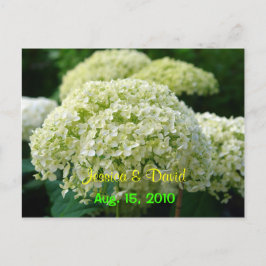 Witte hortensia Save the Date Briefkaart