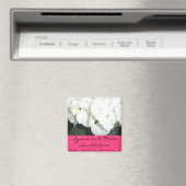 Witte Hortensia Save the Date Magneet (Insitu (Vaatwasser))