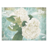 Witte hortensia tafelkleed (Voorkant (Horizontaal))