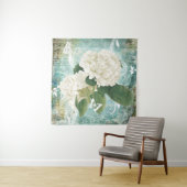 Witte hortensia wandkleed (In situ)