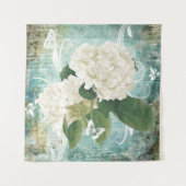Witte hortensia wandkleed (Voorkant)