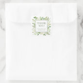 Witte hortensia's Baby shower Dank u Vierkante Sticker (Tas)