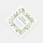 Witte hortensia's Baby shower Servet (Hoek)